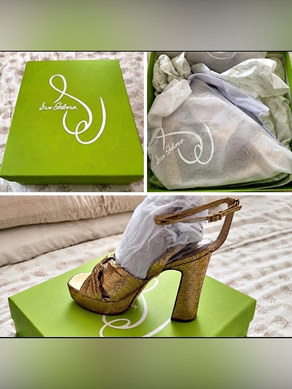 Sam Edelman Kristen Platform Sandal Gold